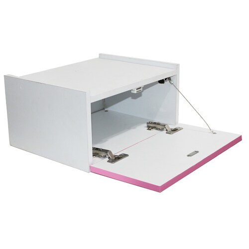 Mesa De Noche Buro Luz Led Recámara Ensamblado Azul Aqua