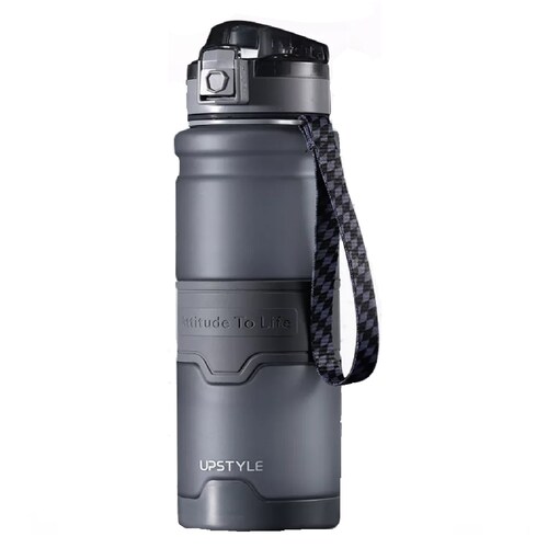 Botella De Agua Antifugas De 1 Litro Copa De Agua Deportiva Frosted Gray