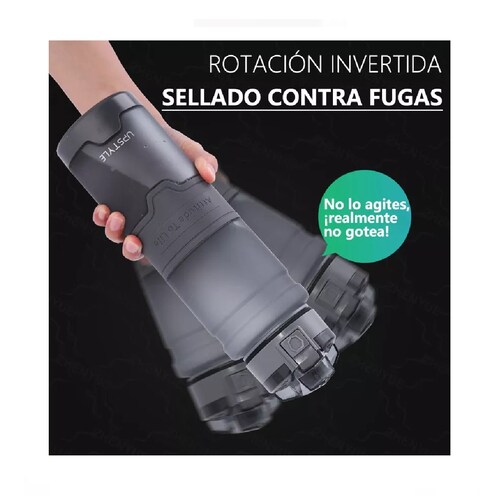 Botella De Agua Antifugas De 1 Litro Copa De Agua Deportiva Frosted Gray