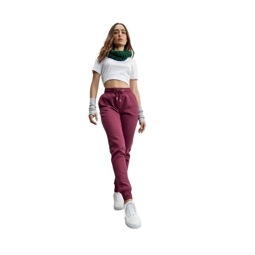 Pants con corte de tubo y cintura regular, color vino, marca Love to Lounge, mod. 166787