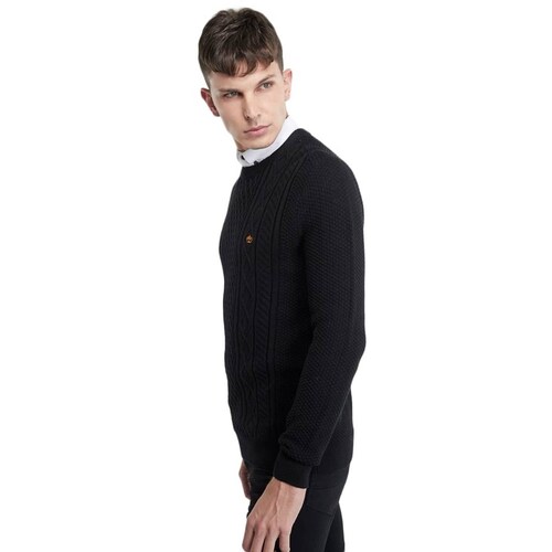 Suéter para hombre, color negro, con simulación cuello, mod. 1093494