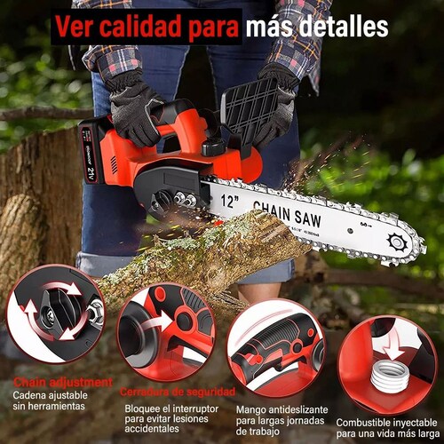 Motosierra Eléctrica Inalámbrica 12inch Moto Sierra Portatil.