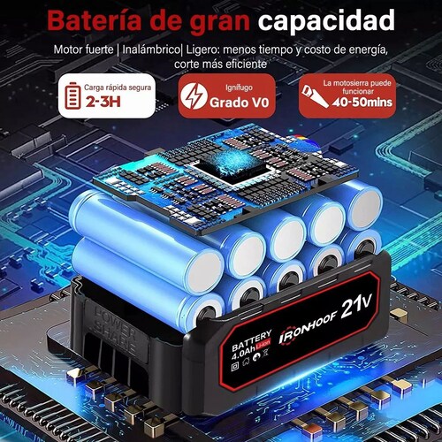 Motosierra Eléctrica Inalámbrica 12inch Moto Sierra Portatil.
