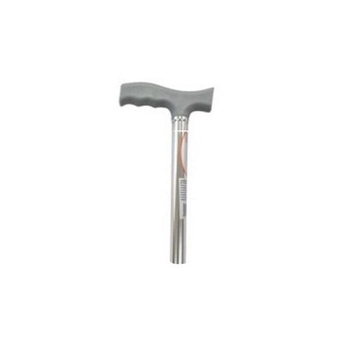 Baston Apoyo En T Plateado Ajustable Aluminio PVC SPEEDY