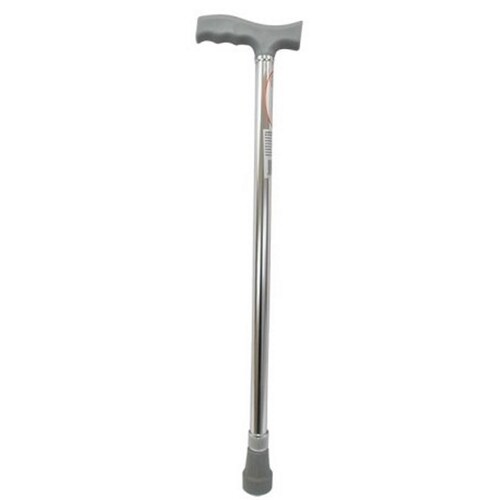 Baston Apoyo En T Plateado Ajustable Aluminio PVC SPEEDY