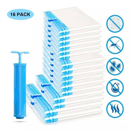 Bolsa De Almacenamiento Al Vacío Para Ropa Y Edredones 16pcs.