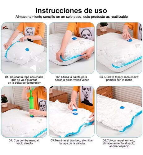 Bolsa De Almacenamiento Al Vacío Para Ropa Y Edredones 16pcs.