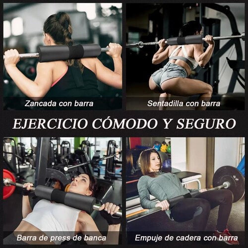 Kit De 4 En 1 Cojín Protector Cuello Para Barra Fitness Gym