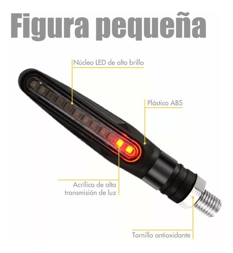 4 Pz Secuencial Motocicleta Direccionales Led Indicador 12v