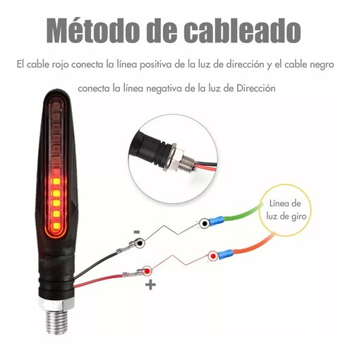 4 Pz Secuencial Motocicleta Direccionales Led Indicador 12v