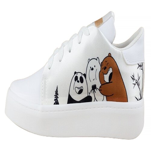 Tenis Osos Escandalosos Niñas Polar Sneaker 423-B Blancos.