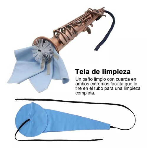 Saxofon Kit Limpieza 9pz Escobilla Mantenimiento