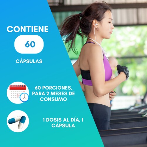 L carnitina cápsulas con jengibre y té verde | Termogénico | Nutrasien100 | Ingredientes naturales | 60 cápsulas