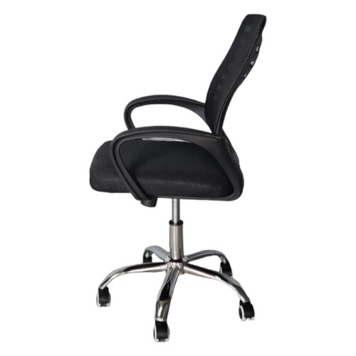 Silla Para Oficina Operativa Con Respaldo Reforzado Negro.