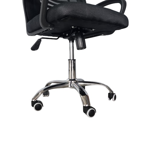 Silla Para Oficina Operativa Con Respaldo Reforzado Negro.
