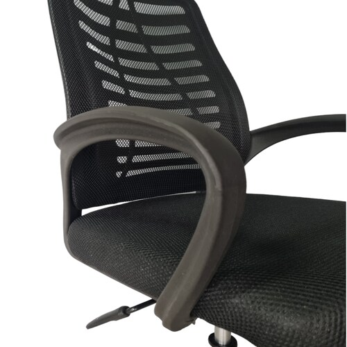 Silla Para Oficina Operativa Con Respaldo Reforzado Negro.