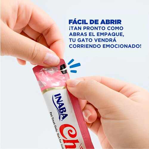 Inaba Churu Premios para Gato Sabor Atún, 6 Paquetes de 4 tubos.