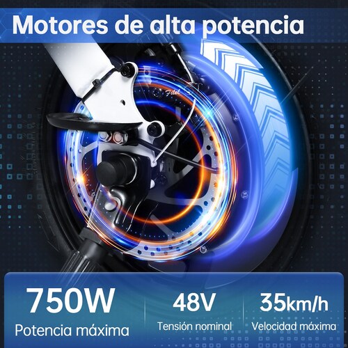 Bicicleta Eléctrica Plegable Honey Whale S6-S Blanco