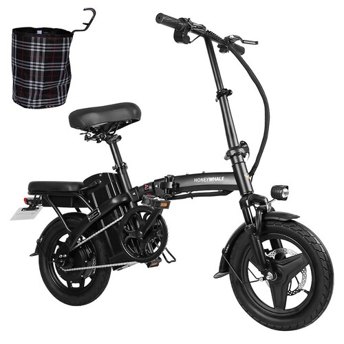 Bicicleta Eléctrica Plegable Honey Whale S6-S Negro.