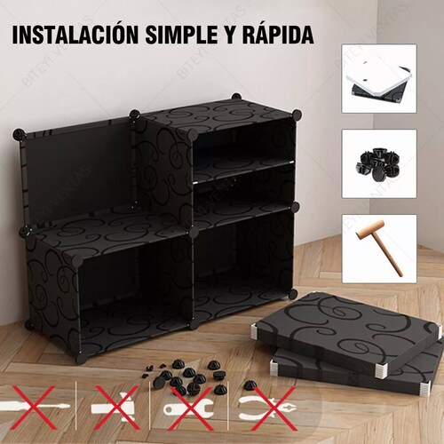 Armario De Plástico Portátil Con Montaje Sencillo 12 Puertas.