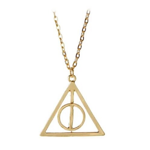 Collar Dije Simbolo Reliquias de la Muerte Harry Potter De Acero Alta Calidad