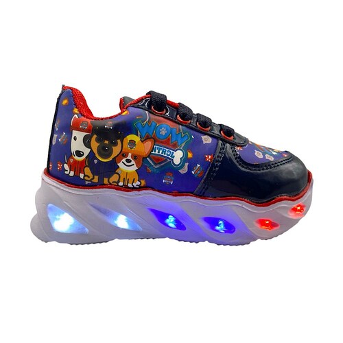 Tenis Rojo Arandano Paw Patrol Para Niño  con Luces Led..