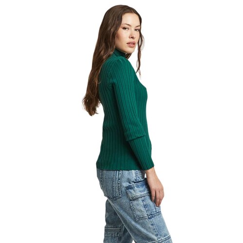 Blusa con cuello ruso y manga larga color verde, marca Sao Paulo, mod. 1091539