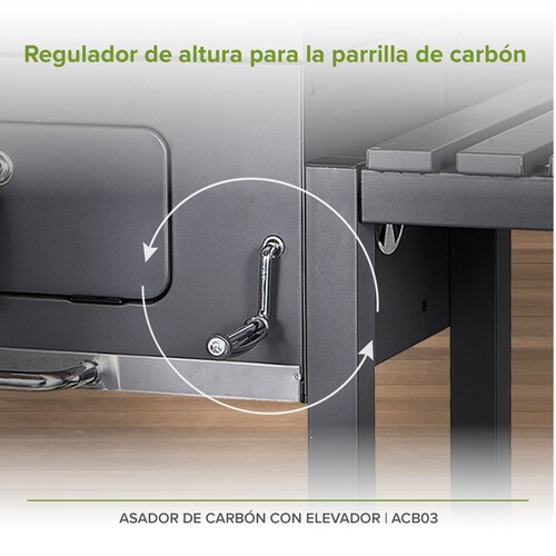 Asador De Carbón Con Elevador Avera ACB03
