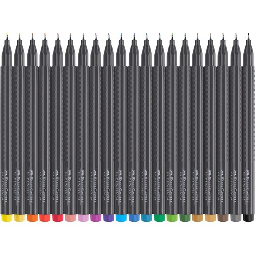 Faber Castell Grip Finepen Marcadores Rotuladores Punto Extra Fino 0.4 mm, 50 Piezas