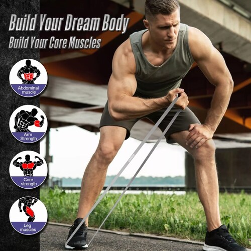 kit Bandas Elasticas Ejercicio Crossfit Liga De Resistenciab 5 Pzas.