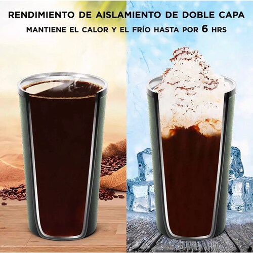 Termo Para Café Con Tapa De Acero Inoxidable Verde