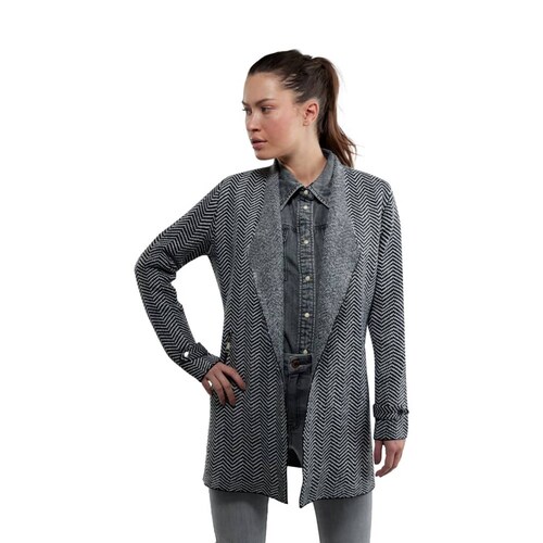Ensamble tejido largo color negro para mujer, marca Sao Paulo, mod. 1000161