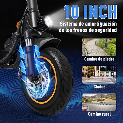 Scooter Eléctrico Honey Whale T4-A Negro.