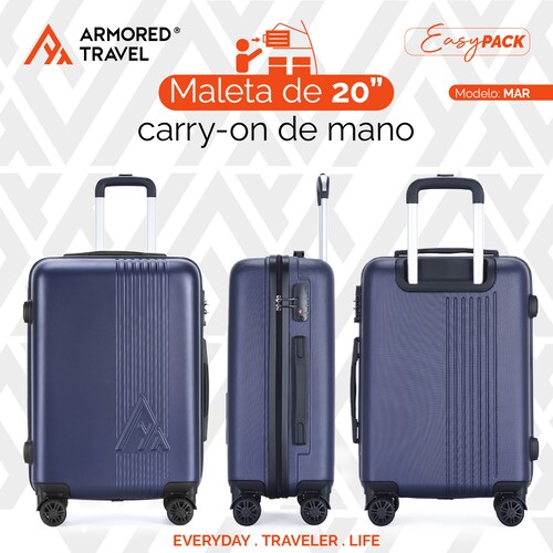 Maletas de viaje Rígidas set kit EASY PACK 2 piezas 24 con cierre expandible - 20 carry on de mano ABS doble calibre candado de alta seguridad TSA LOCK Armored travel Mar