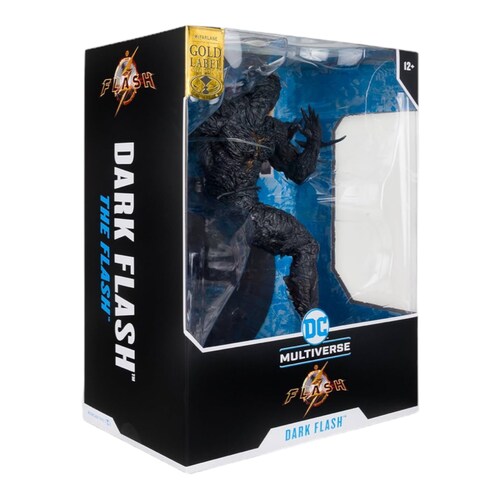Estatua De Colección Dark Flash The Flash Movie Gold Label DC.
