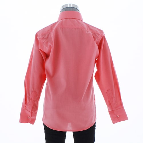 Camisa De Vestir Niño Rosa Coral Manga Larga 3582 2-18 Años...