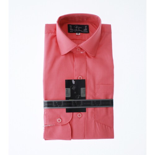 Camisa De Vestir Niño Rosa Coral Manga Larga 3582 2-18 Años...
