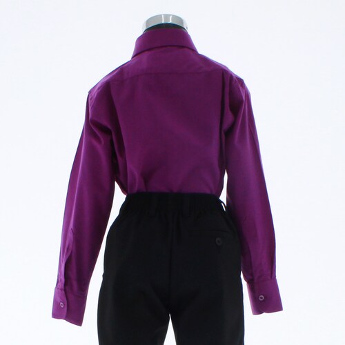 Camisa De Vestir Niño Morado Bugambilia Manga Larga 3589 2-18 Años..