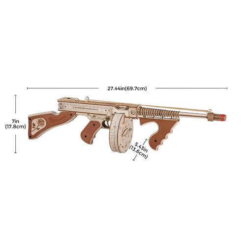 Rompecabezas de Madera 3d Thompson Subfusil Juguete Robotime.