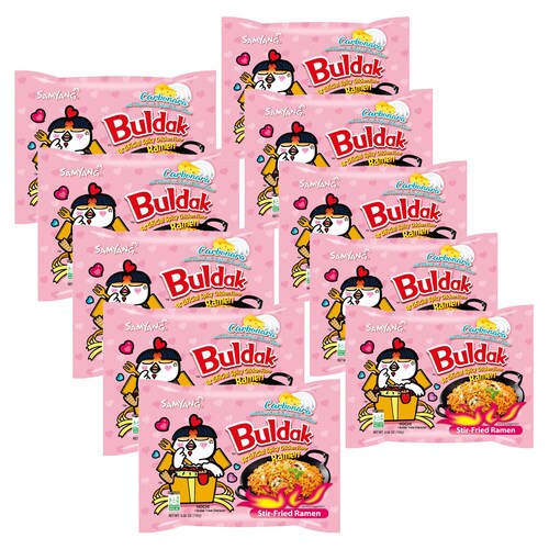 Sopa Instantánea Ramen Coreano Buldak Carbonara un Paquete de 10 bolsas