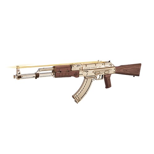 Rompecabezas 3d de Madera Rifle Tirador Juguete Madera Ak-47.