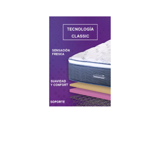 Colchon Matrimonial Therapedic Oracle Memory Foam Encased