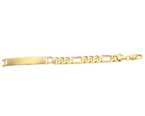 Pulsera Esclava Chapa de Oro 18K Horoz Placa lisa 22cm SH2.