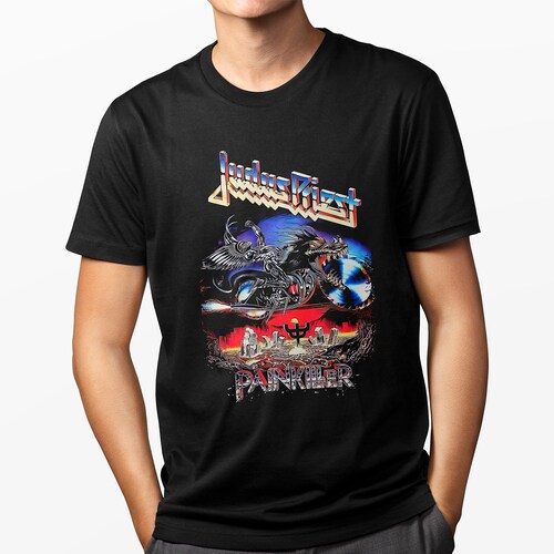 Playera Negra para Hombre - Judas Priest Painkiller