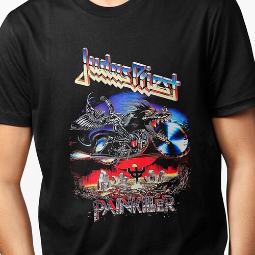 Playera Negra para Hombre - Judas Priest Painkiller