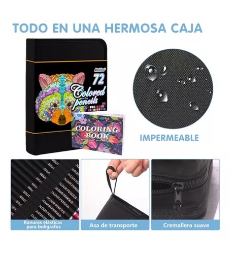 Set 72 Lápices De Dibujo De Colores Profesional Escolar