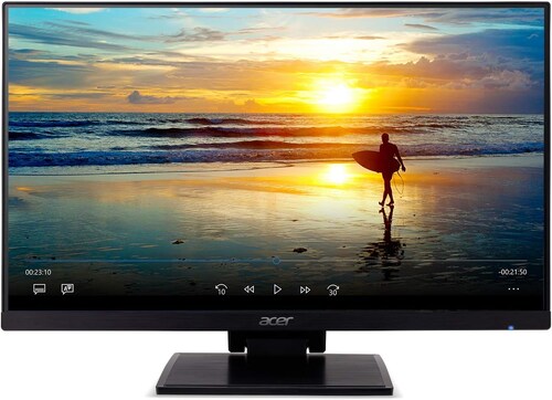 Acer UT241Y bmiuzx 23.8" Full HD (1920 x 1080) Zero Frame IPS Monitor táctil con Soporte inclinable de Doble bisagra (Puertos USB 3.1 Tipo-C, HDMI y VGA), Color Negro 