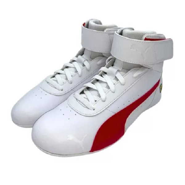 Tenis Puma Ferrari Neo Cat Mid Blanco rojo Casual Hombre