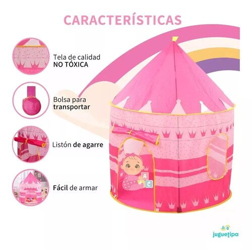 Tienda De Juego Castillo De Princesa Con Luces Para Niñas Rosa