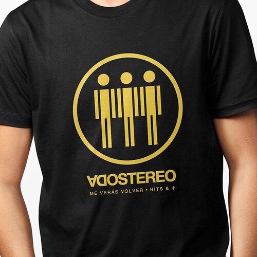 Playera Urbana Negra para Hombre - Soda Stereo: Me veras volver